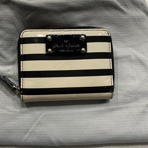 Black and white patent leather Kate spade wallet
